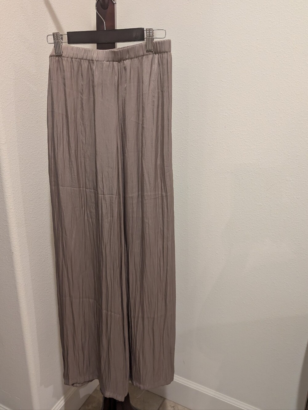 Magaschoni Taupe Pleated Wide-Leg Pants - Size XS